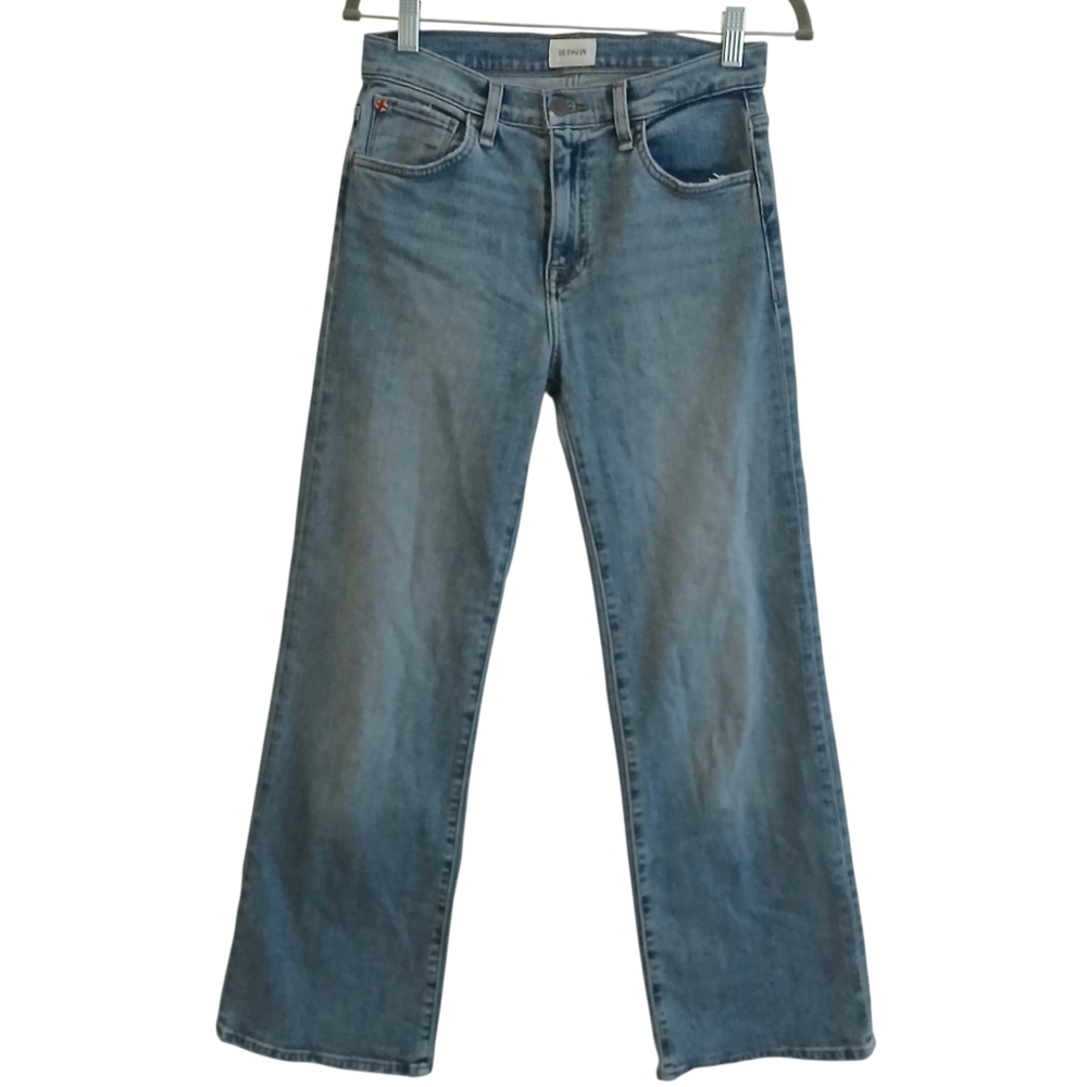 HUDSON Rosalie Wide Leg Ankle Jeans Women's 25 Light Wash High Waist Stretch